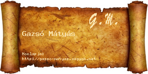 Gazsó Mátyás névjegykártya
